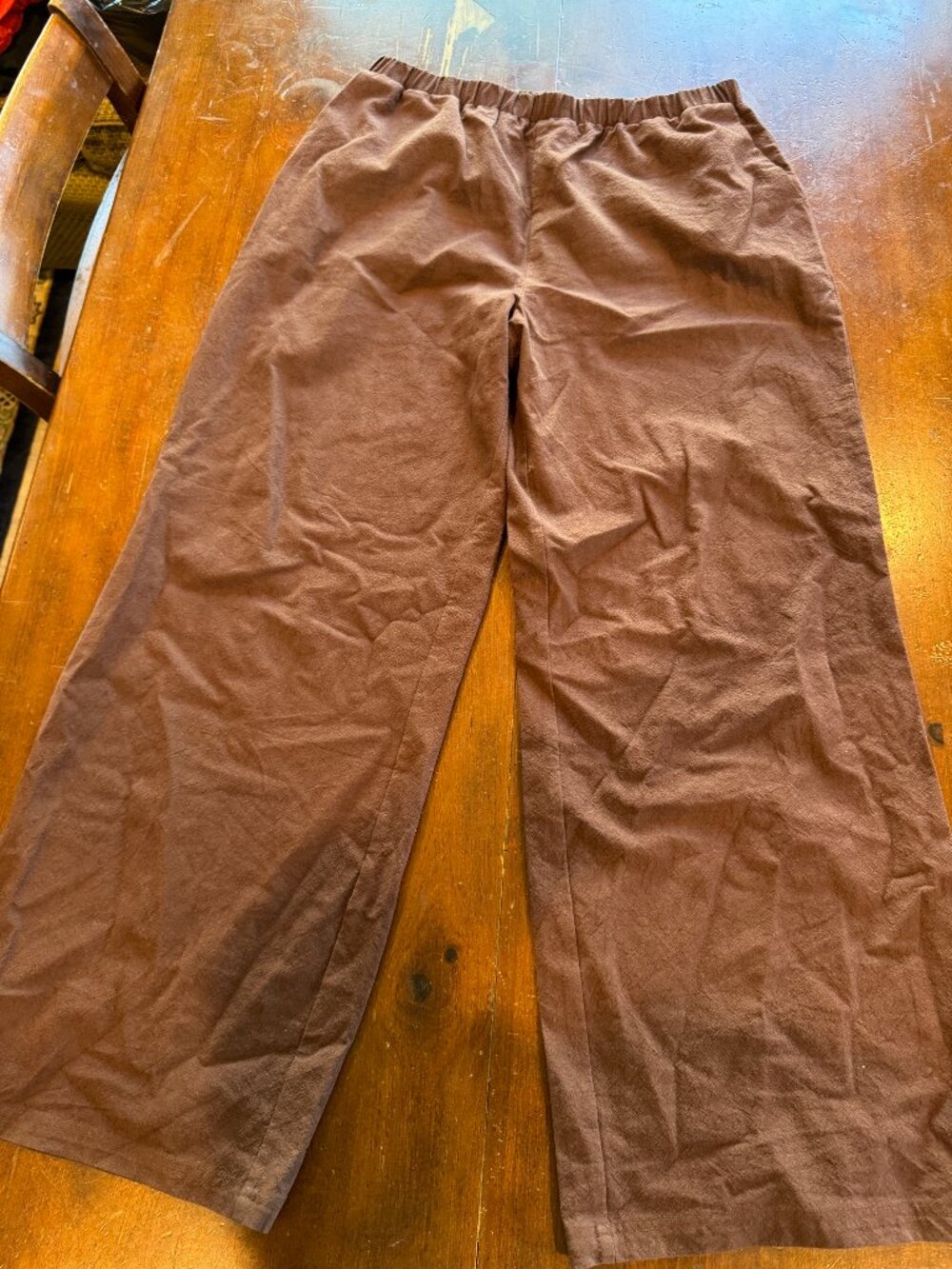 MESHKI Brown Wide Leg Lounge Pants Size L